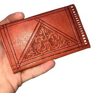 vintage hand tooled leather super soft pliable wallet Festival We…